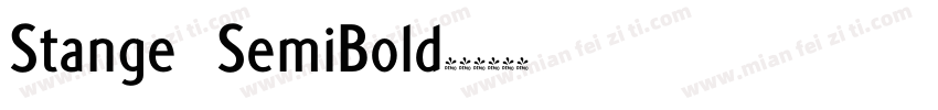 Stange  SemiBold字体转换